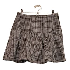 Grey Forever 21 Women's Plaid Pleated Mini Skirt